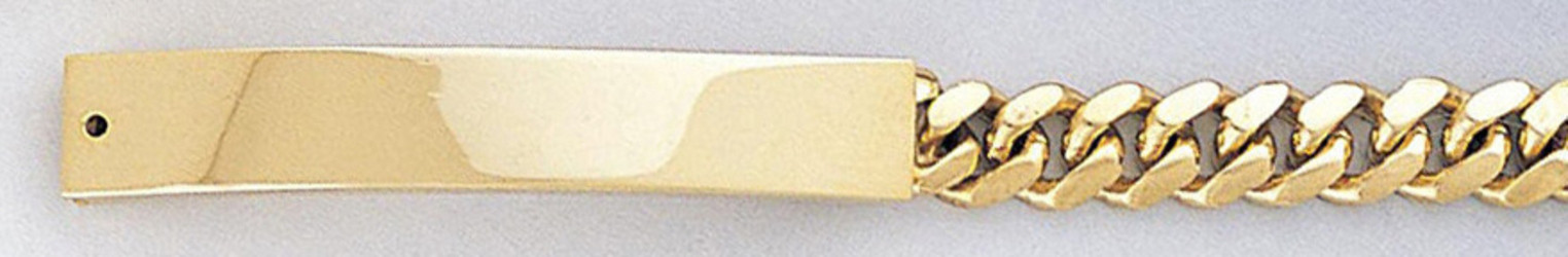 14k Gold 6mm Military Id Link Bracelet 7 Inches